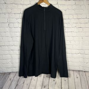 Mountain Hardwear Butterman 1/2 Zip Pullover Men's XXL Black Long Sleeve OM4736